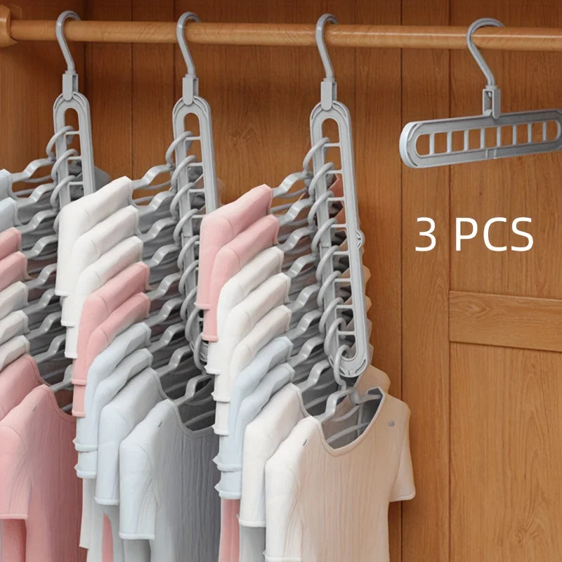 NovaNest™ 9-Hole Space Saving Magic Hanger (3 Pack)