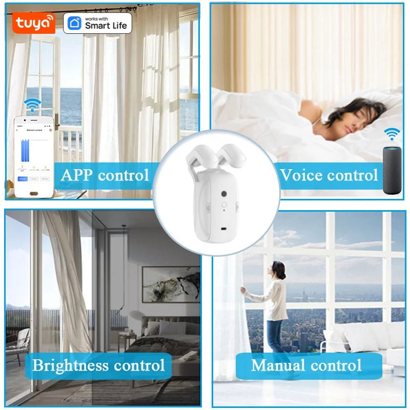 NovaNest™ Automatic Smart Curtain Robot – Wi-Fi & Voice Control